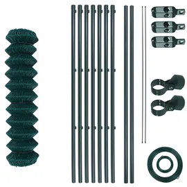 Estexo Gartenzaunset Gartenzaun 1,00x15 m Zaunset Drahtzaun Maschendraht Zaunrollenset