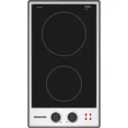 Constructa CA327150, Domino-Kochfeld, Elektro, 30 cm, Schwarz, Mit Rahmen aufliegend