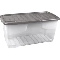Strata 4 x 80 Liter stapelbare Aufbewahrungsbox aus Kunststoff