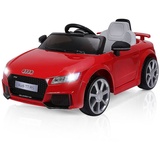 Costway Audi 12V Kinderauto mit 2,4G-Fernbedienung, 3 Gang Elektroauto 2,5-5km/h mit MP3, Hupe, Musik und LED-Leuchten, Kinderfahrzeug für Kinder ...