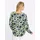 Heine Druckbluse dunkelblau/reseda 48