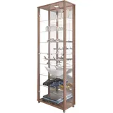 fif möbel Vitrine OPTIMA Standvitrine/Glasvitrine 2x Glastür,perfekt für Sammler,Sammlervitrine braun