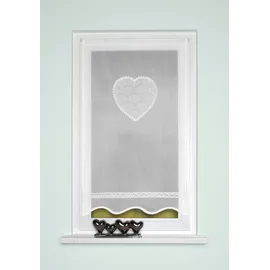 Schmidt Fensterbehang Corazon 90 x 180 cm Polyester Weiß