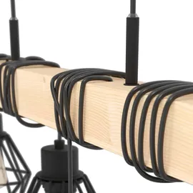 EGLO Townshend 6-flg. 20 cm modern schwarz/braun