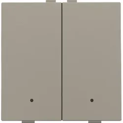 Niko Züblin 123-52202 Zweifach Taster mit LEDs und Komfort Sensoren für Niko Home Control, bronze coated 12352202