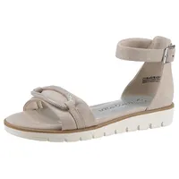 Marco Tozzi Damen Sandalen flach mit Verstellbarem Riemen Vegan, Beige (Dune), 40 EU