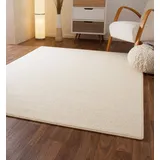 Steffensmeier Designer Teppich Modern Berber Sydney in Weiß, Wollsiegel Qualität, Größe: 80x300 cm