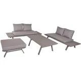 deluke CESAR Loungeset 4-tlg. hellgrau