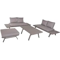 deluke CESAR Loungeset 4-tlg. hellgrau