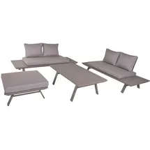 deluke CESAR Loungeset 4-tlg. hellgrau