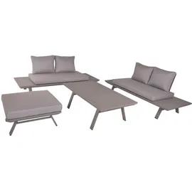 deluke CESAR Loungeset 4-tlg. hellgrau