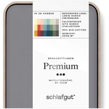SCHLAFGUT Premium Baumwolle 90 x 190 - 100 x 220 cm gray mid