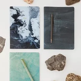 Miquelrius Notizbuch Stone Paper A5 blanko schwarz