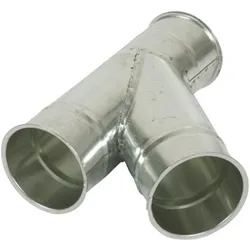 Rohrleitungssystem Abzweigstück 2-Wege gebördelt für professionelle Absaugleitun... - Abzweigung 200 - 3x100 mm