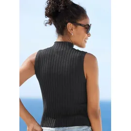 LASCANA Stricktop Damen schwarz Gr.32/34
