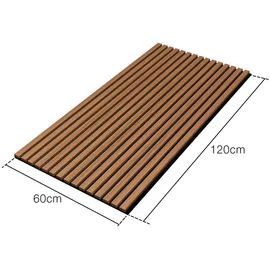 [neu.holz] Wandpaneel Vang Teak 4 St. 120 x 60 cm