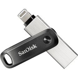 SanDisk iXpand Flash Drive Go 64GB USB-Stick - Lightning/USB 3.0 - Schwarz/Silber