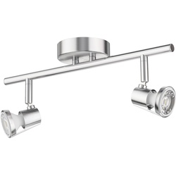 ledscom.de Deckenleuchte LEONIS, zweiflammig inkl. je 468lm LED GU10 Lampen, warm-weiß