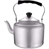 AWAING Induktion Aluminium Teekanne Camping Wasserkocher zum Kochen von Wasser Geeignet für Stovestop für Heimküchen Wasserkessel für Holzofen(Color:Silver;Size:3L)