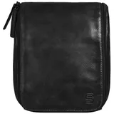 Spikes & Sparrow Kulturbeutel echt Leder, schwarz