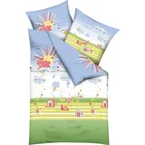 KAEPPEL Regenbogenschnecke Renforcé Bunt 135 x 200 cm + 80 x 80 cm