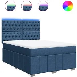 vidaXL Boxspringbett 140 x 200 cm Blau