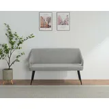 OTTO home Essbank Darragh, schwarze Metallbeine, pflegeleichter Webstoff Bezug, Breite 140 cm grau