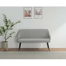 OTTO home Essbank Darragh, schwarze Metallbeine, pflegeleichter Webstoff Bezug, Breite 140 cm grau