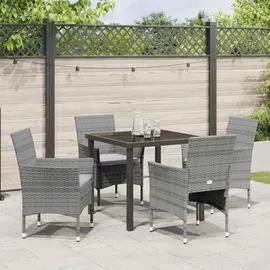 vidaXL Garten Essgruppe 5-tlg. Grau