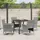 vidaXL Garten Essgruppe 5-tlg. Grau