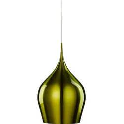 Decken Hänge Lampe Pendel Leuchte Aluminium Glocke Grün Dimmbar Wohn Ess Zimmer