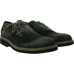 STONEROCK Himalayan Herren Trachten-Schuhe Echtleder-Schuhe Haferl-Schuhe Schnür-Schuhe 1001/LW Schwarz/Grau - 40