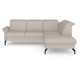 sit&more Ecksofa SIT & MORE "Fashion L-Form", beige (creme), B:250cm H:84cm T:207cm, Sofas, Ecksofa, wahlweise mit Kopfteilverstellung und Vorziehsitz, motorisch