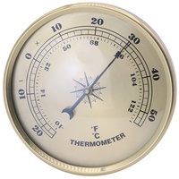 ISAKEN Thermometer Hygrometer für Indoor Outdoor, Thermometer Hygrometer Innen Analog Zimmerthermometer Glockenthermometer und Hygrometer für zu Hause oder im Büro