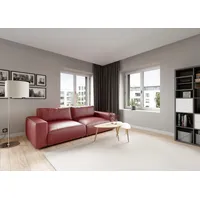Musterring Big-Sofa LUCIA Mega Sofa, hoher Sitzkomfort, Breite 252cm, Kontrastnaht, in vielen Qualitäten und 4 unterschiedlichen Nähten, 2,5-Sitzer rot