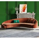 aea Ecksofa 3 Sitzer Polster Samt Modern Relax Sitz Luxus Möbel Wohnlandschaft Eck