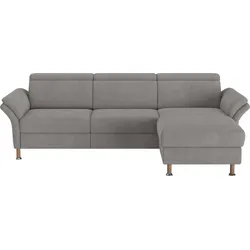 Ecksofa HOME AFFAIRE "Calypso L-Form", grau, B:260cm H:85cm T:172cm, 100% Polyester, Sofas, mit motorischen Funktionen im Sofa und Recamiere
