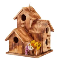 Relaxdays Vogelhaus mit 3 Häusern