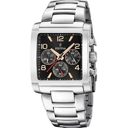 Festina Quarz Herren On the square F20652/4 - schwarz,silber - 36.0mm
