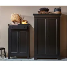Woood Isabel Garderobenschrank 191 x 118 x 0 schwarz