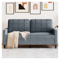 VidaXL 2-Sitzer-Sofa Dunkelgrau 140 cm Samt