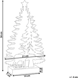 Beliani Weihnachtsbaum 36 cm Weiß