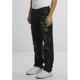 2y studios Firio Destroyed Straight Jeans Schwarz 36