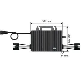sunniva Balkonkraftwerk Full Black Bifazial 1840 W inkl. TSUN 2000 W Wechselrichter + 4 x 460 W Solarmodule
