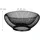 Relaxdays Obstschale Metall Schwarz 10 x 25 cm