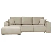 INOSIGN Ecksofa »Beatrice L-Form«, wahlweise auch mit Bettfunktion und Bettkasten, beige