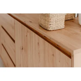 furn.design Sideboard Bastia 170 x 87 x 40 cm Eiche Artisan / Schwarz