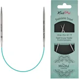 KnitPro The Mindful Collection Kreise, 25 cm, KP36043, Silberfarben, 3.25mm