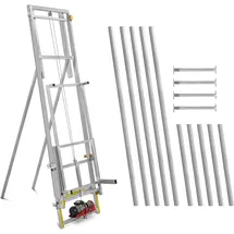 MSW Dachdeckerwinde mit Fernsteuerung 15 m bis 200 kg 1500 W - Silber