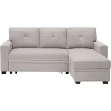 Atlantic Home Collection Ecksofa Gerrit L-Form, B: 216 cm, mit Bettfunktion & Bettkasten beige